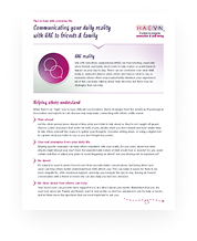The "Communicating your daily reality with HAE to friends and family" downloadable worksheet.